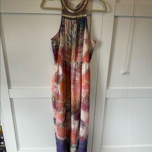Charlie Jade Anthropologie high neck maxi dress